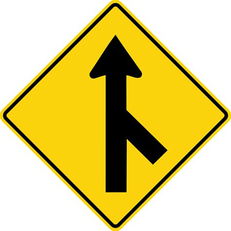 Traffic Merges Ahead Sign In Canada Clipart Free Download Transparent