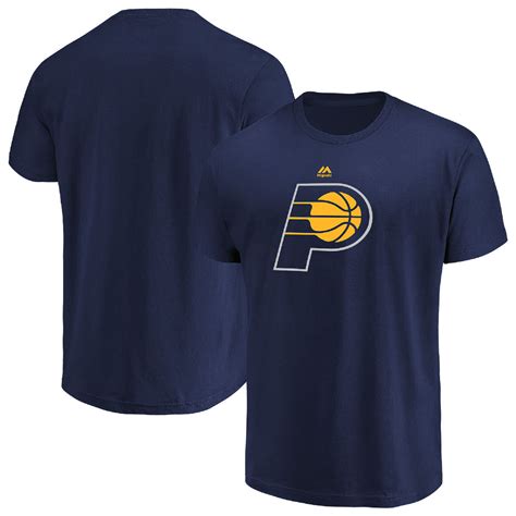 Indiana Pacers Mens Blue Majestic Logo 2 Short Sleeve T Shirt Indiana
