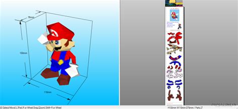 Papercraft Mario 64 Template