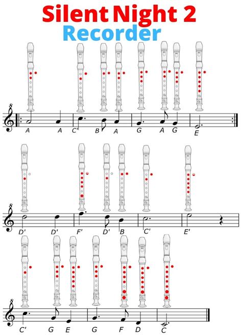 Recorder Notes Chart Taism 4th Grade Recorder Kids Fingering Chart