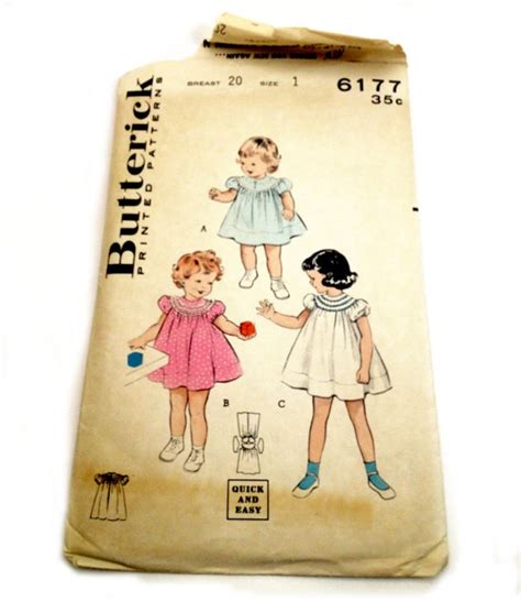 Pretty Baby Butterick 6177 Sewing Pattern Little Girls Dress
