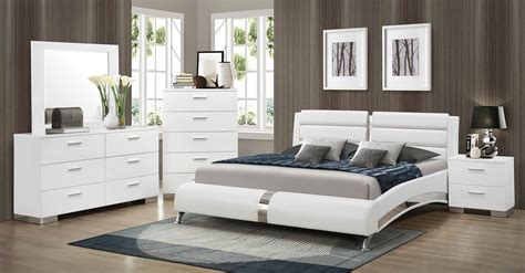 Coaster Felicity Platform Bedroom Set White 300345 Bed Set At