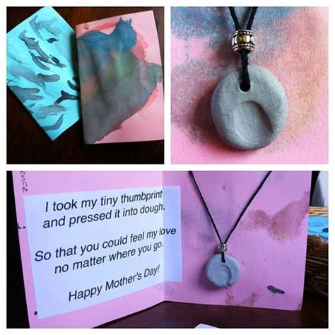 Reggio Based Preschool Made These Clay Thumbprint Necklaces For Mother