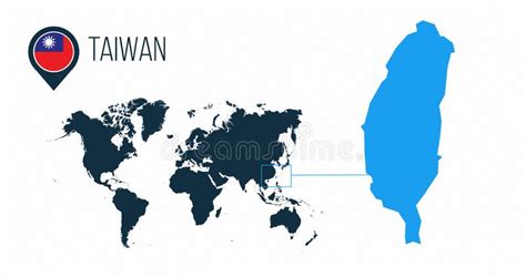 Es ist auf 35980 km² fläche mit einer bevölkerung von etwa. Taiwan-Kartenvektor Lokalisierter Hintergrund Der ...