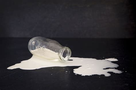 Cryoverspilledmilk — or  cry over spilt milk  { v. Crying over spilt milk: £150m worth of milk wasted every ...