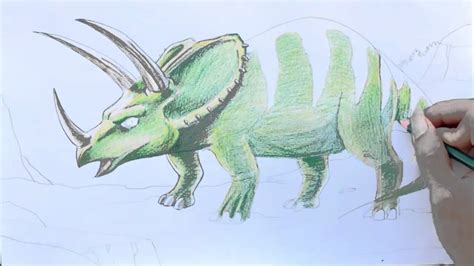 Cara Menggambar Dinosaurus Yang Mudah Easy Drawings Dibujos Faciles Riset