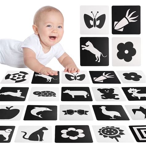 Buy 48 Pcs Baby Flash Cards Black And White Baby Sensory High Contrast