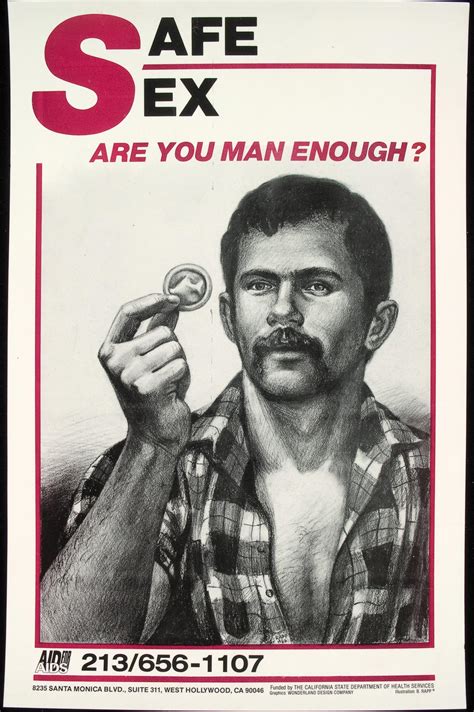 Safe Sex Are You Man Enough Aids Education Posters