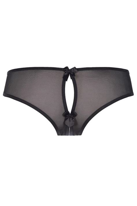 Axami Black Naughty Crotchless Panties Ebay