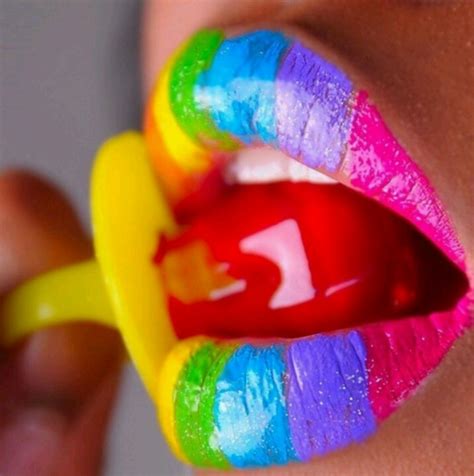 Taste The Rainbow Candy Lips Rainbow Lips Lip Colors