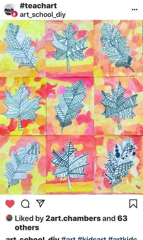 Fall Leaf Patterns Classroom Art Projects Elementary Art Projects