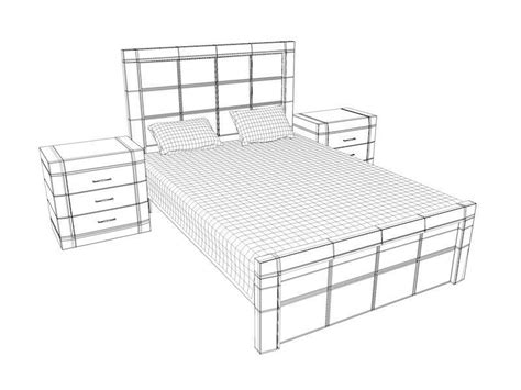 3d Bed Drawing At Getdrawings Free Download