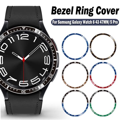 For Samsung Galaxy Watch 6 Classic 47mm 43mm Bezel Ring Styling Frame