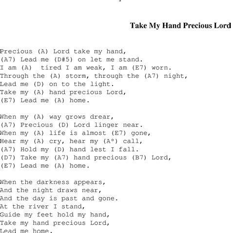 Take My Hand Lyrics Hsm - Take My Hand - Christian Gospel Song Lyrics and Chords