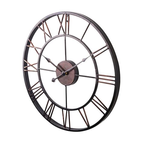 New Extra Large Vintage Style Statement Metal Wall Clock Country Style