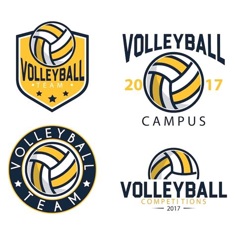 Volleyball Logo Templates Vector Free Download