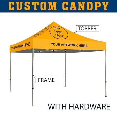 Custom 10 X 10 Canopy Commercial Tent Logo Printed Etsy