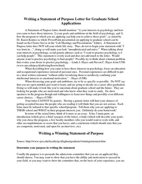 Writing A Personal Statement For Graduate School Speech Language