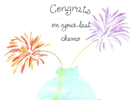 Last Chemo Card Congratulations On Your Last Chemo Cancer Card