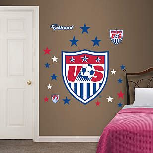Maybe you would like to learn more about one of these? US Women's Soccer Logo Wall Decal | Shop Fathead® for Women's National Team Decor