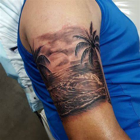 Beach Tattoo On Arm Surf Tattoo Beach Tattoo Wild Tattoo Waves Tattoo Tattoo Art Beach