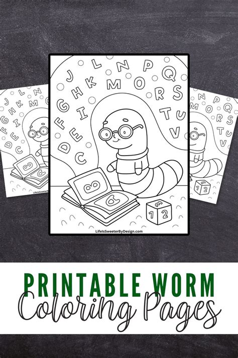 Free Printable Worm Coloring Page Life Is Sweeter By Design