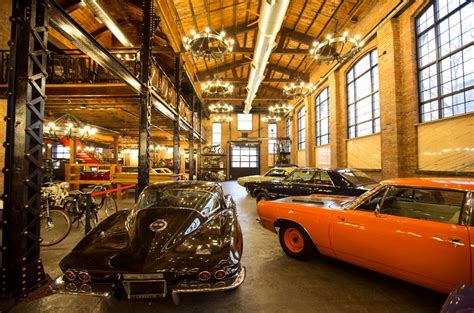 Nice Garage Just Do Without The Chandeliers Classic Car Garage