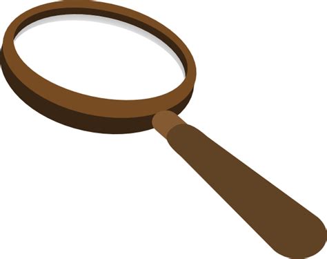 Magnifying Glass Brown Clip Art At Vector Clip Art Online