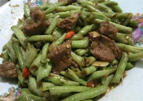 Rendang atau dendeng daging balado dan tambahkan tempe goreng sayur makan: Resep Oseng kacang panjang daging kambing oleh Sucy ...