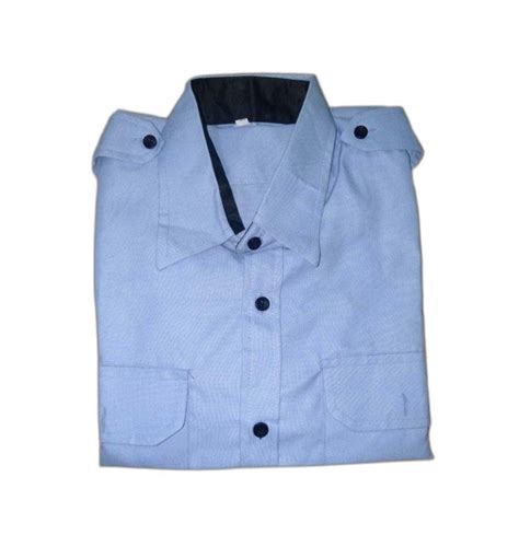 Cotton Blue Security Guard Uniform Shirt Size Medium At Rs 275piece