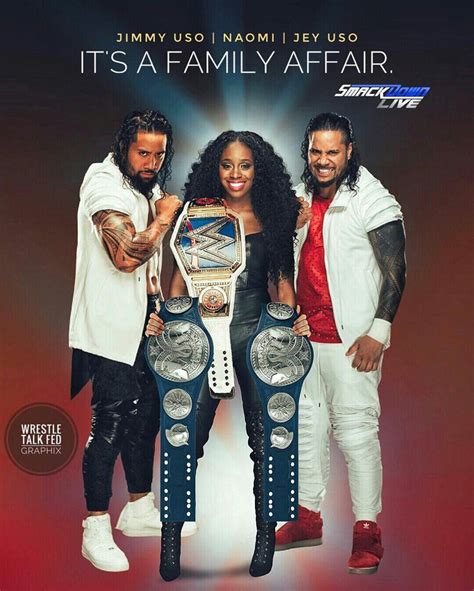 Naomi As The Smackdown Women S Champion Jimmy Jey Uso As The Usos