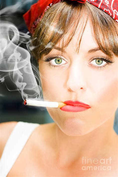 Unhappy Woman Smoking Cigarette Photograph By Jorgo Photography Wall