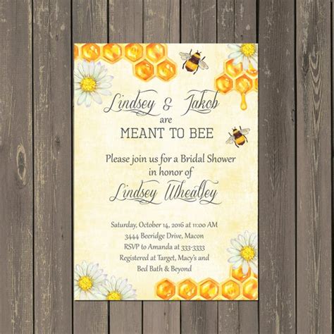 Bee Bridal Shower Invitation Bumble Bee Bridal Shower Invite