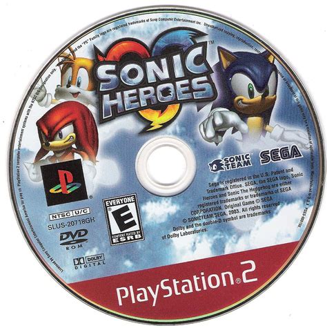 Fileheroes Ps2 Us Gh Disc Sonic Retro