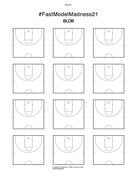 Printable Blank Diagram Sheet For Basketball Coaches In Fastdraw