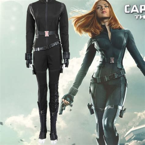 Black Widow Costume Avengers Captain America Cosplay Costume Wishiny