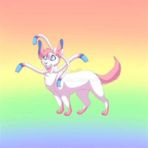 Rainbow Sylveon By Goldsand On Deviantart