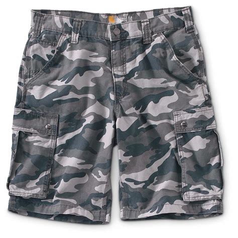 Carhartt Mens Camo Cargo Shorts Irregular 665222 Shorts At