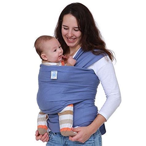 Moby Wrap Baby Carrier Organic Lagoon 100 Natural Cotton Baby Wrap