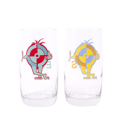 Essential Powers Fu Target Drinking Glass Set Done By New York Based