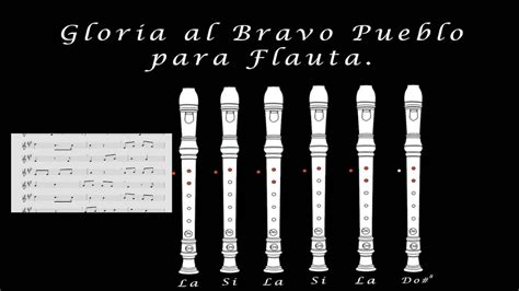 Gloria Al Bravo Pueblo Para Flauta Dulce Himno De Venezuela Nota Por