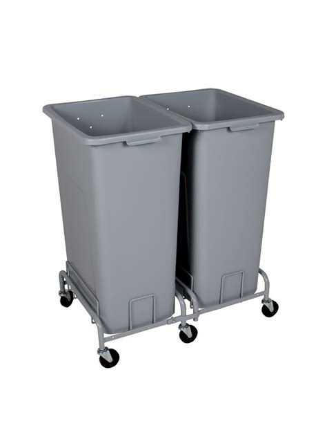 56 Gal Plastic Extra Large Trash Cans With Wheels Combo