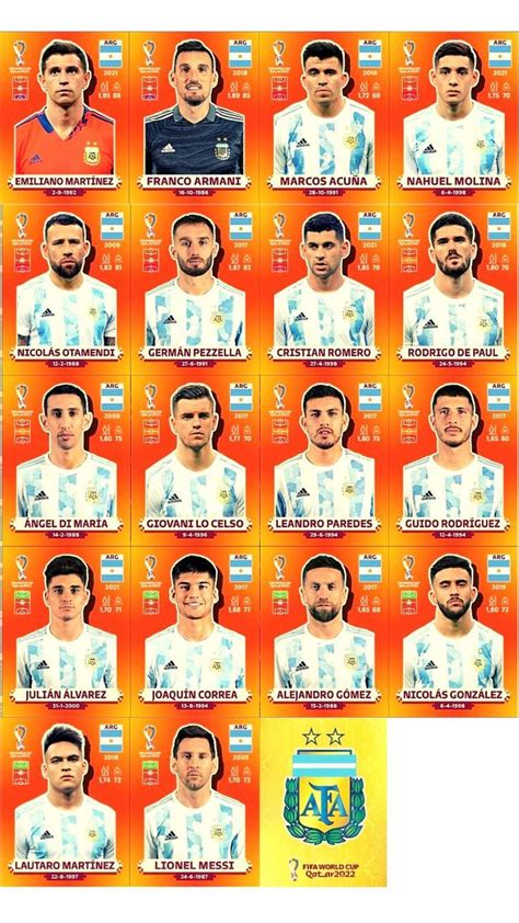 All Stickers Argentina Panini World Cup 2022 Consejos De Fútbol Jugadores De Argentina