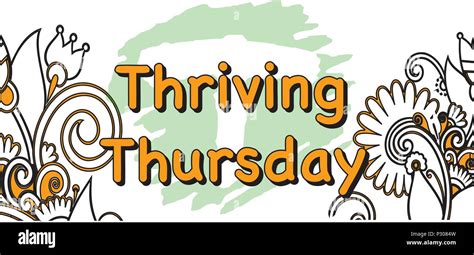 Vector Illustration Of Thriving Thursday 5 Days Of The Week Stock