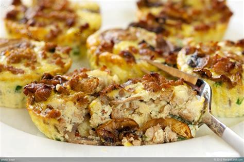 Mushroom And Sausage Quiche Muffins Recipe