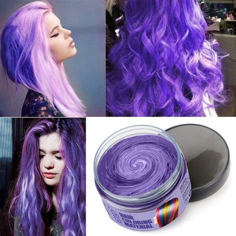 Ezgo 3pc Unisex Diy Hair Color Wax Mud Dye Cream Temporary Modeling Gray Blue Purple Walmart
