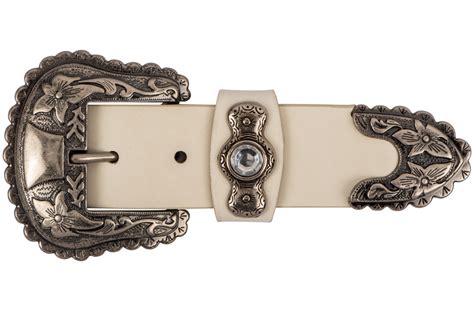 Streets Ahead White And Silver Buckle Belt Pinto Ranch