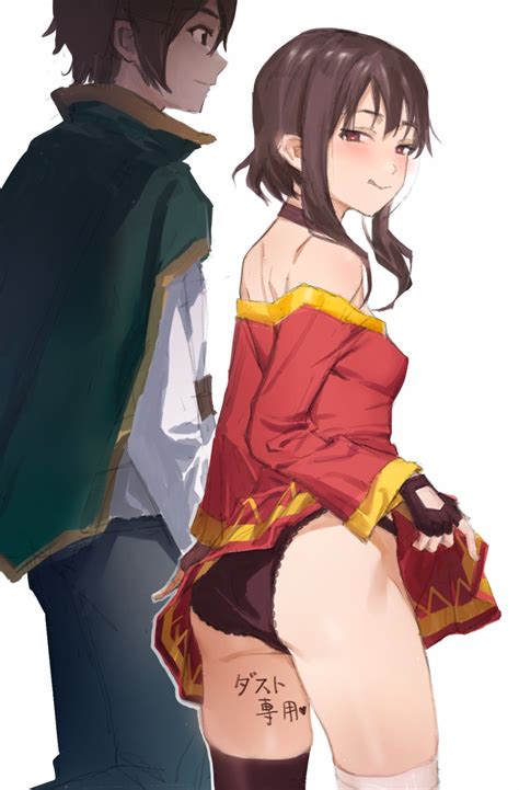 Megumin And Satou Kazuma Kono Subarashii Sekai Ni Shukufuku Wo Drawn