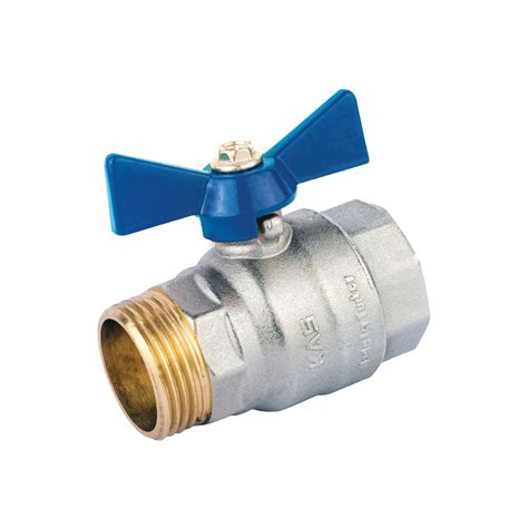 Full Bore Brass Ball Water Valve With Butterfly Handle Pn 40 Valve