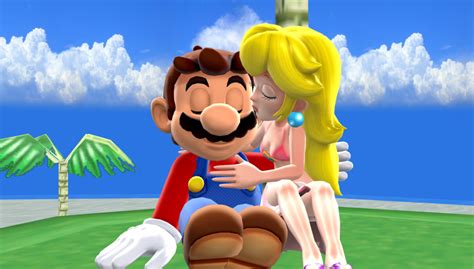 Princess Peach Kissing Mario